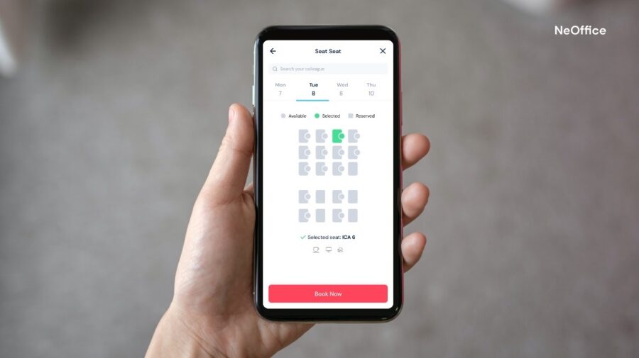 hoteling app to book seats